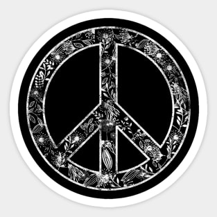 Flower Peace Sign Sticker